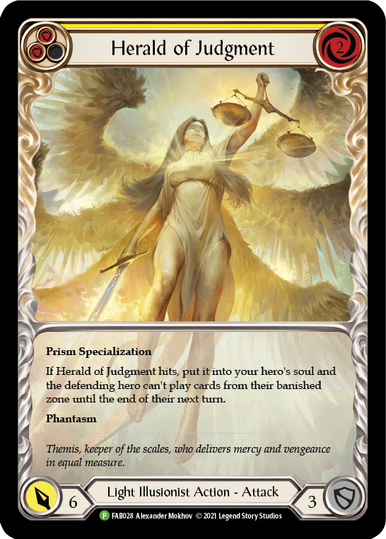 Herald of Judgment [FAB028] (Promo)  Rainbow Foil | Arkham Games and Comics