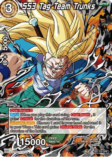 SS3 Tag Team Trunks (DB1-103) [Tournament Promotion Cards] | Arkham Games and Comics