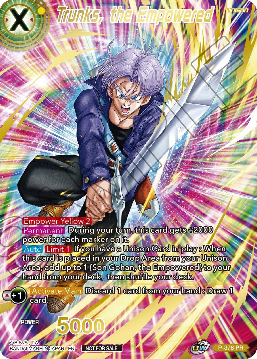 Trunks, the Empowered (Gold Stamped) (P-378) [Promotion Cards] | Arkham Games and Comics