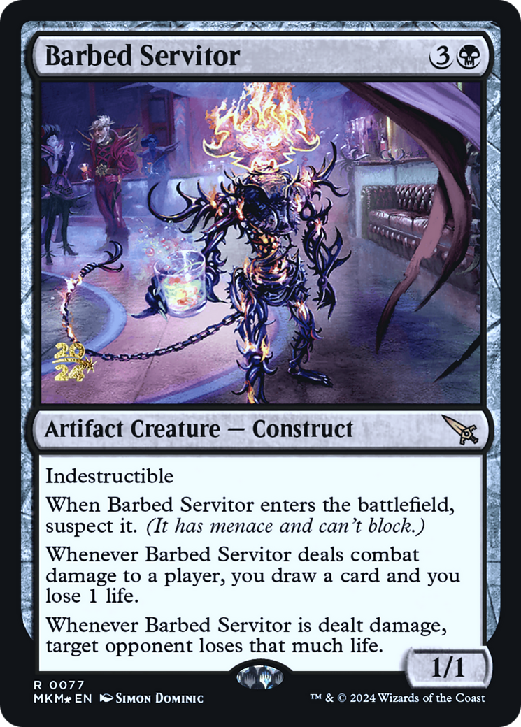 Barbed Servitor [Murders at Karlov Manor Prerelease Promos] | Arkham Games and Comics