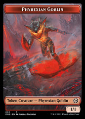 Rebel // Phyrexian Goblin Double-Sided Token [Phyrexia: All Will Be One Tokens] | Arkham Games and Comics