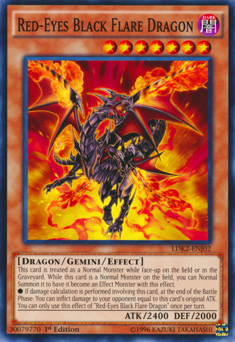 Red-Eyes Black Flare Dragon [LDK2-ENJ02] Common | Arkham Games and Comics