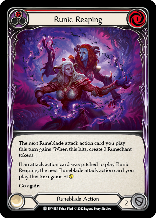 Runic Reaping (Red) [DYN185] (Dynasty)  Rainbow Foil | Arkham Games and Comics