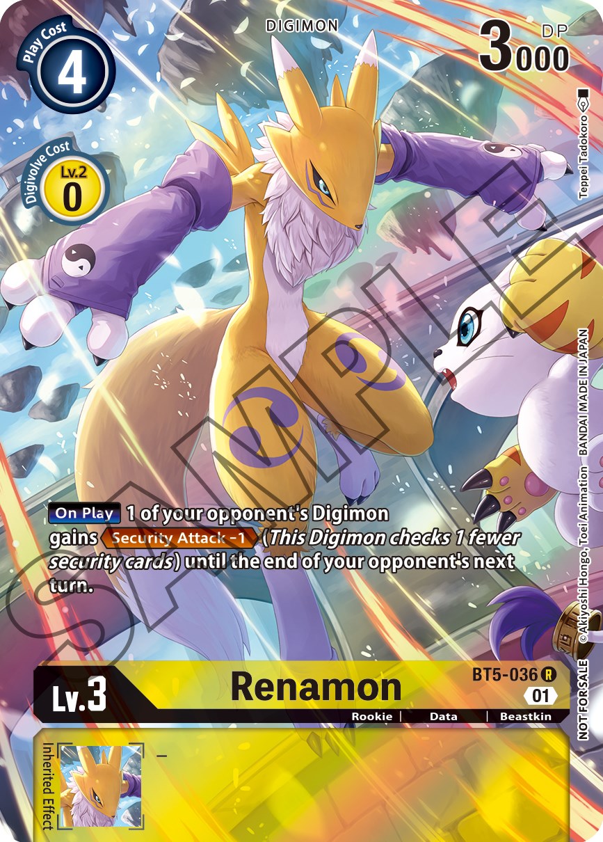 Renamon [BT5-036] (Tamer's Card Set 1) [Battle of Omni Promos] | Arkham Games and Comics