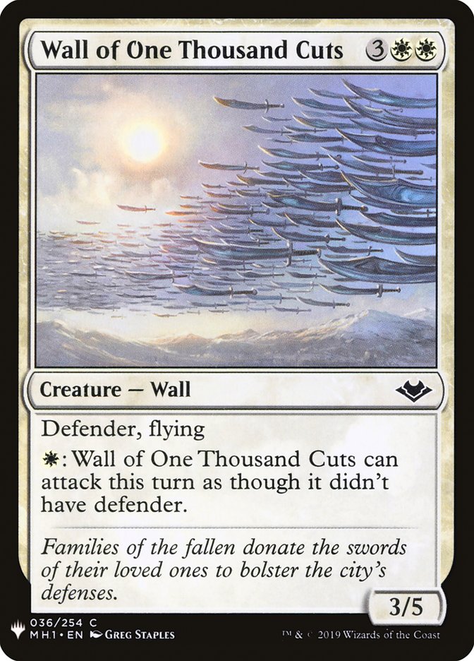 Wall of One Thousand Cuts [Mystery Booster] | Arkham Games and Comics