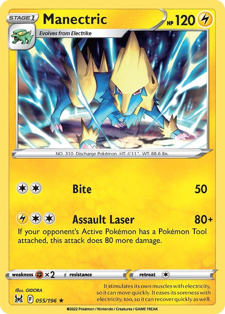 Manectric (055/196) [Sword & Shield: Lost Origin] | Arkham Games and Comics