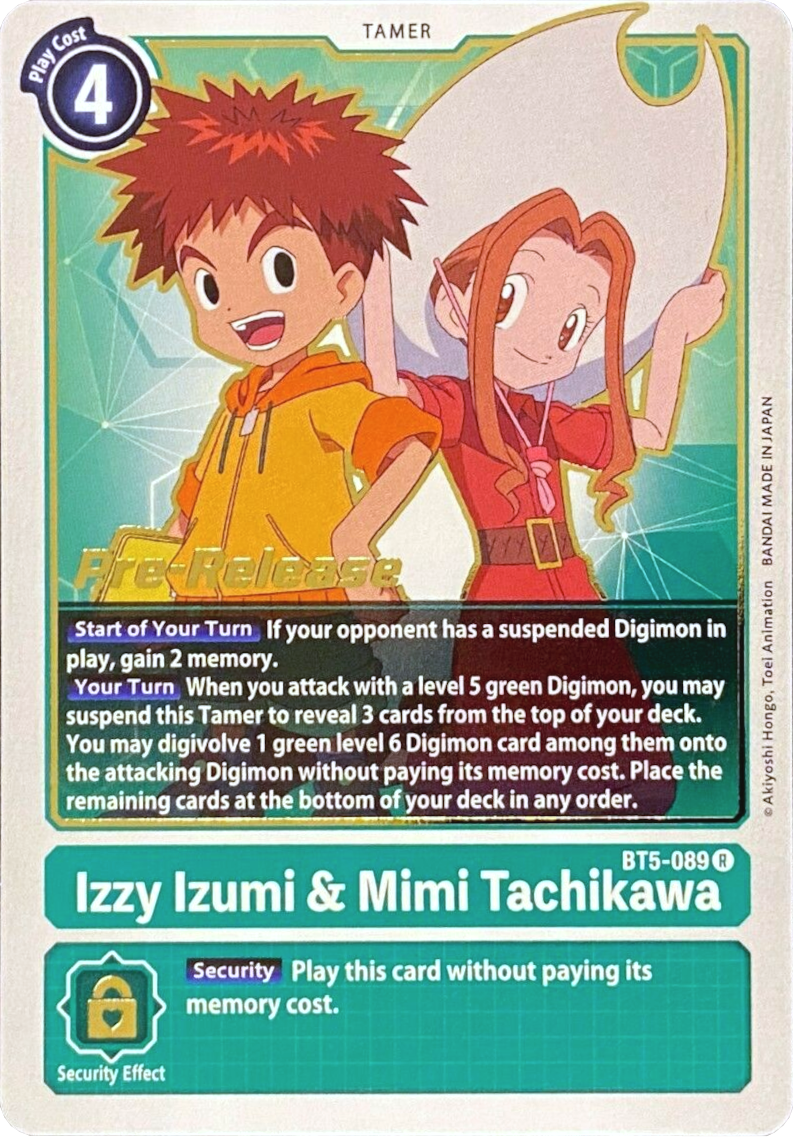 Izzy Izumi & Mimi Tachikawa [BT5-089] [Battle of Omni Pre-Release Promos] | Arkham Games and Comics