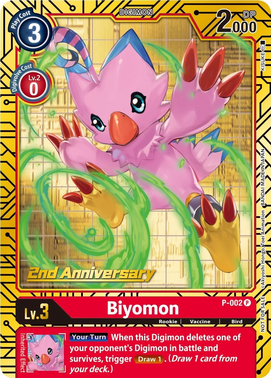 Biyomon [P-002] (2nd Anniversary Card Set) [Promotional Cards] | Arkham Games and Comics