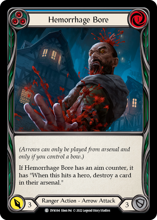 Hemorrhage Bore (Blue) [DYN164] (Dynasty)  Rainbow Foil | Arkham Games and Comics