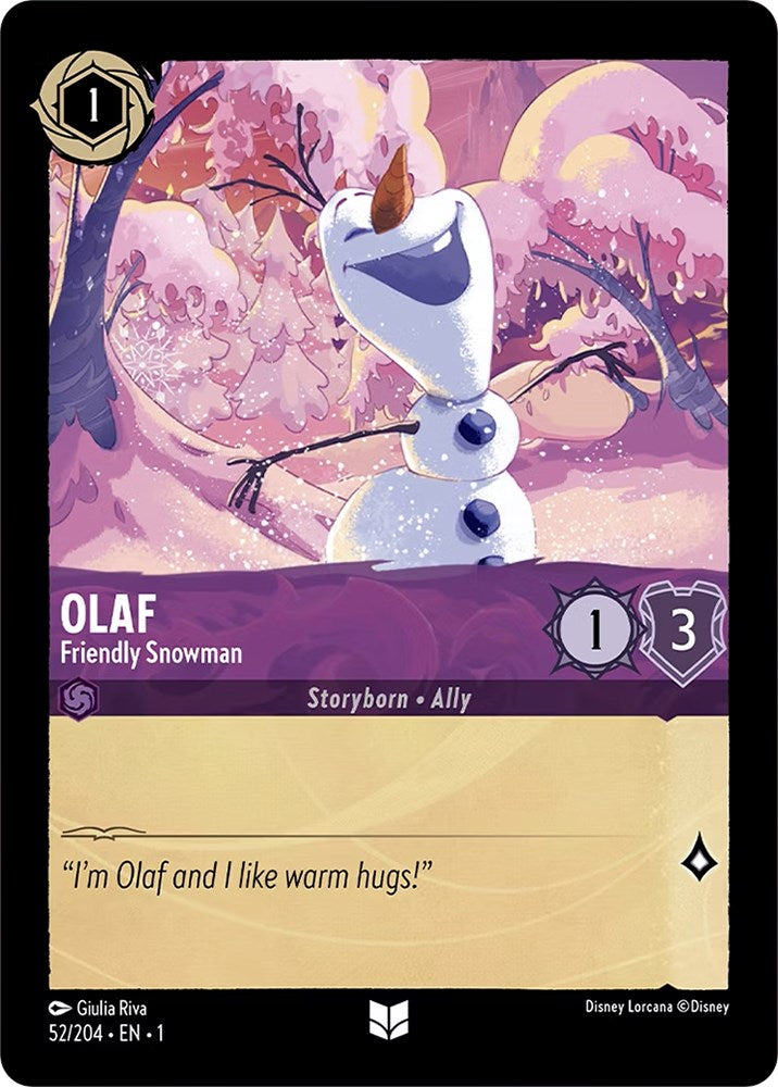 Olaf - Friendly Snowman (52/204) [The First Chapter] | Arkham Games and Comics