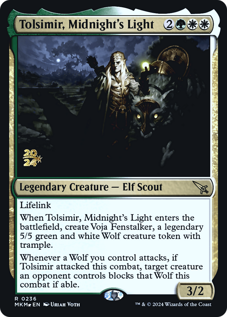 Tolsimir, Midnight's Light [Murders at Karlov Manor Prerelease Promos] | Arkham Games and Comics