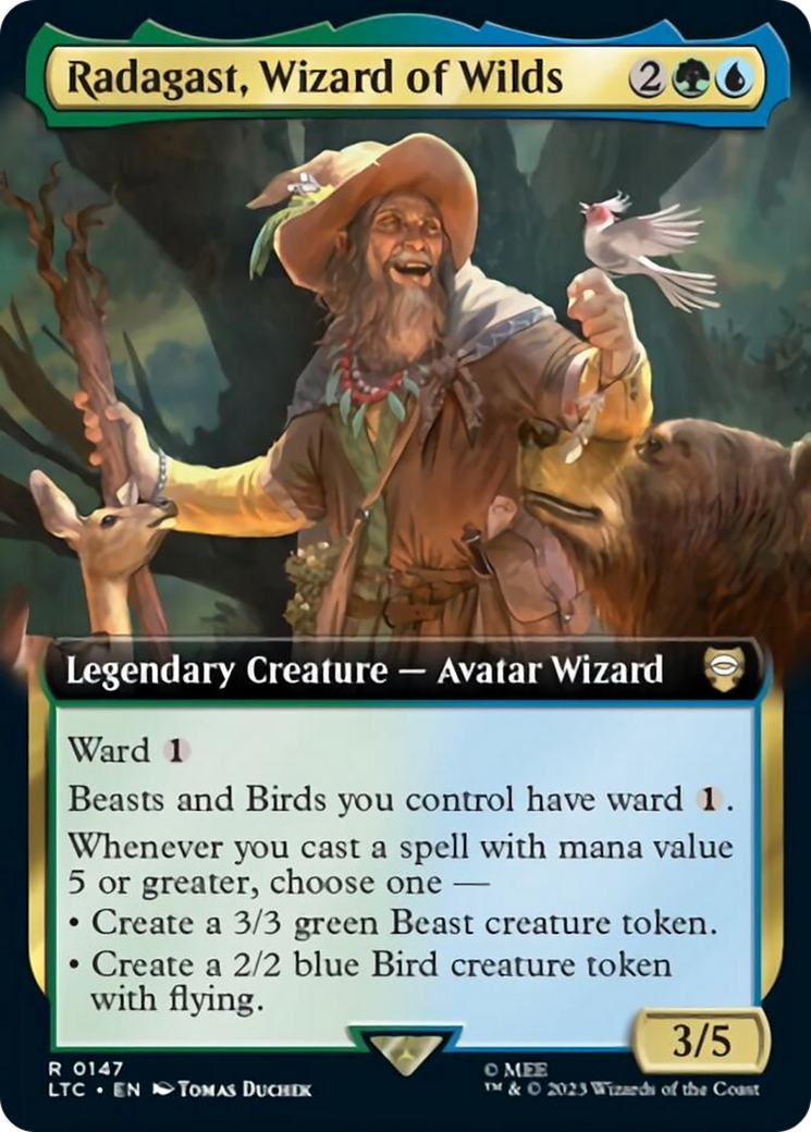 Radagast, Wizard of Wilds (Extended Art) [The Lord of the Rings: Tales of Middle-Earth Commander] | Arkham Games and Comics