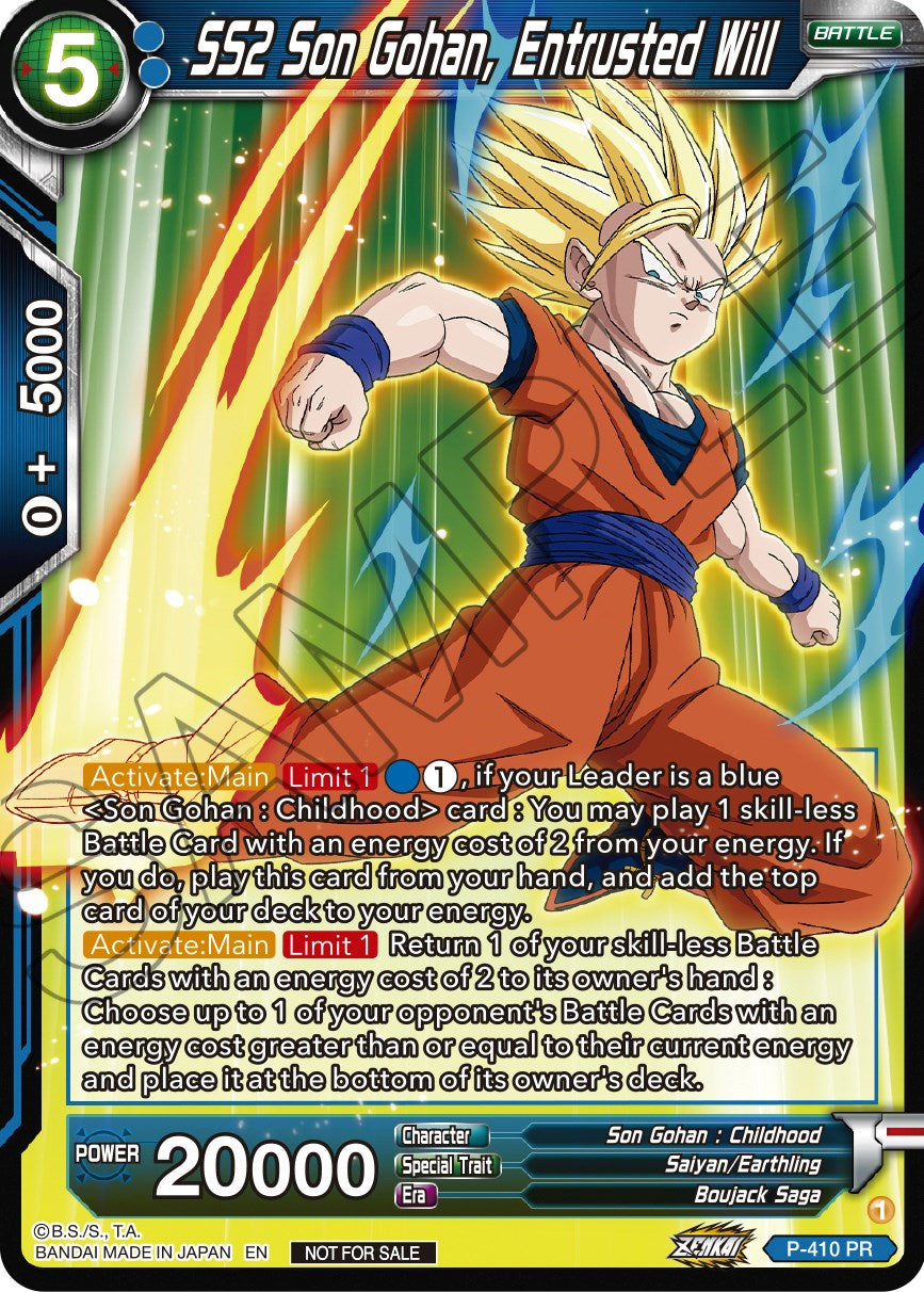 SS2 Son Gohan, Entrusted Will (P-410) [Promotion Cards] | Arkham Games and Comics