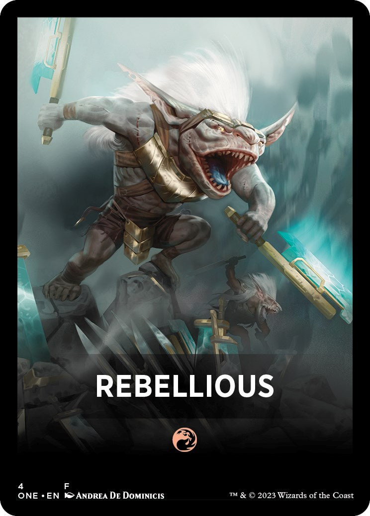 Rebellious Theme Card [Phyrexia: All Will Be One Tokens] | Arkham Games and Comics