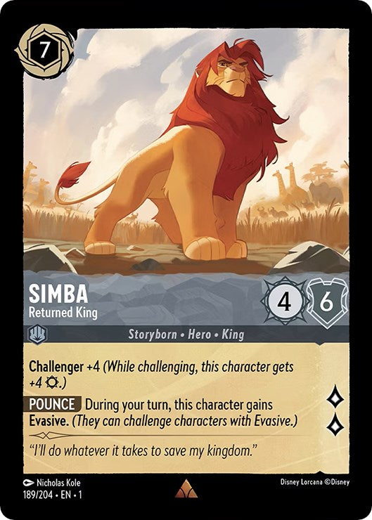 Simba - Returned King (189/204) [The First Chapter] | Arkham Games and Comics