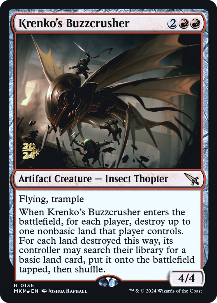 Krenko's Buzzcrusher [Murders at Karlov Manor Prerelease Promos] | Arkham Games and Comics