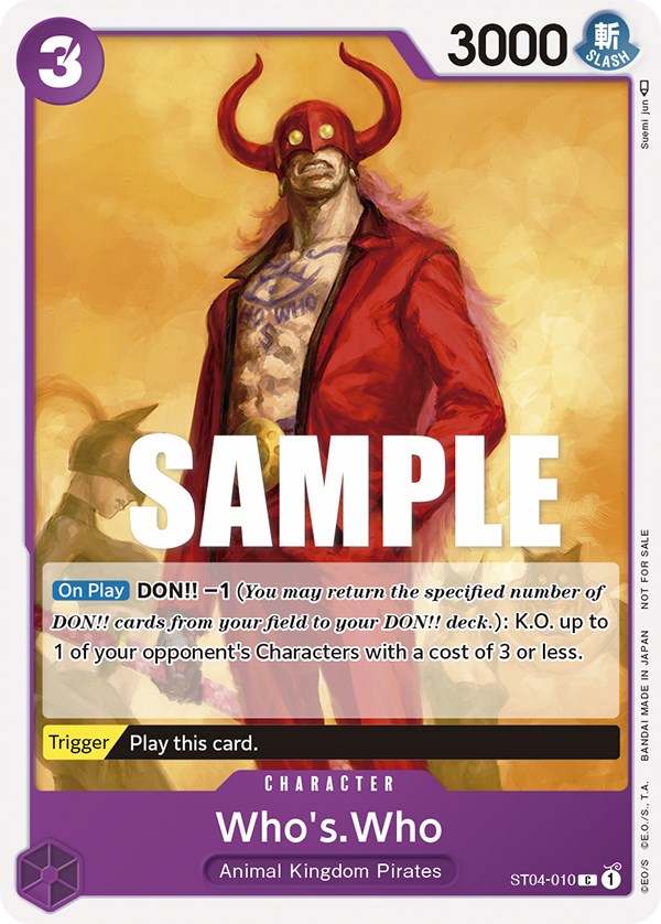 Who's.Who (Tournament Pack Vol. 3) [Participant] [One Piece Promotion Cards] | Arkham Games and Comics