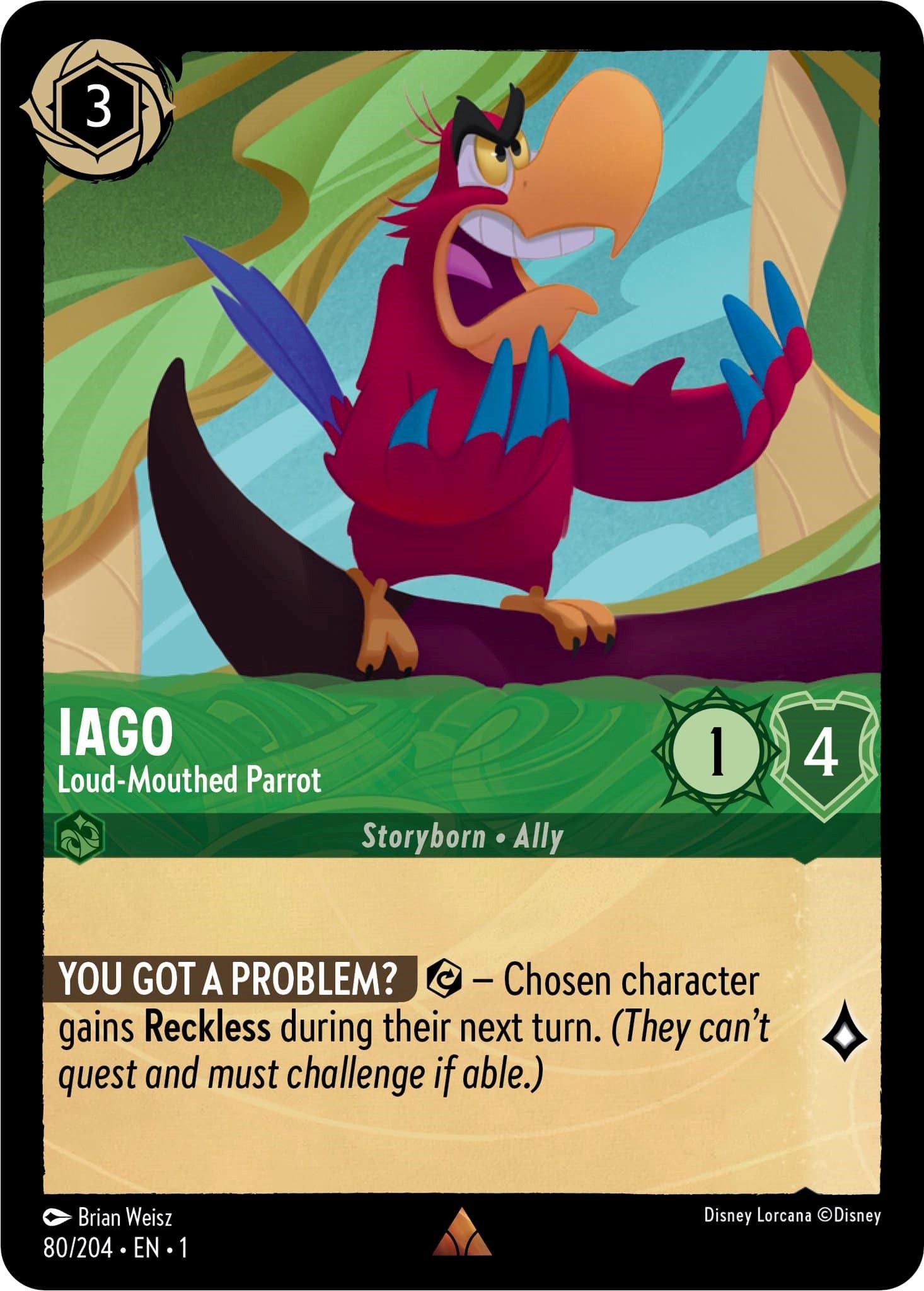 Iago - Loud-Mouthed Parrot (80/204) [The First Chapter] | Arkham Games and Comics