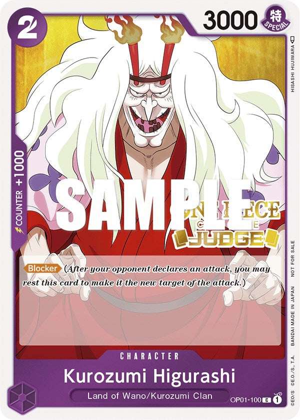 Kurozumi Higurashi (Judge) [One Piece Promotion Cards] | Arkham Games and Comics