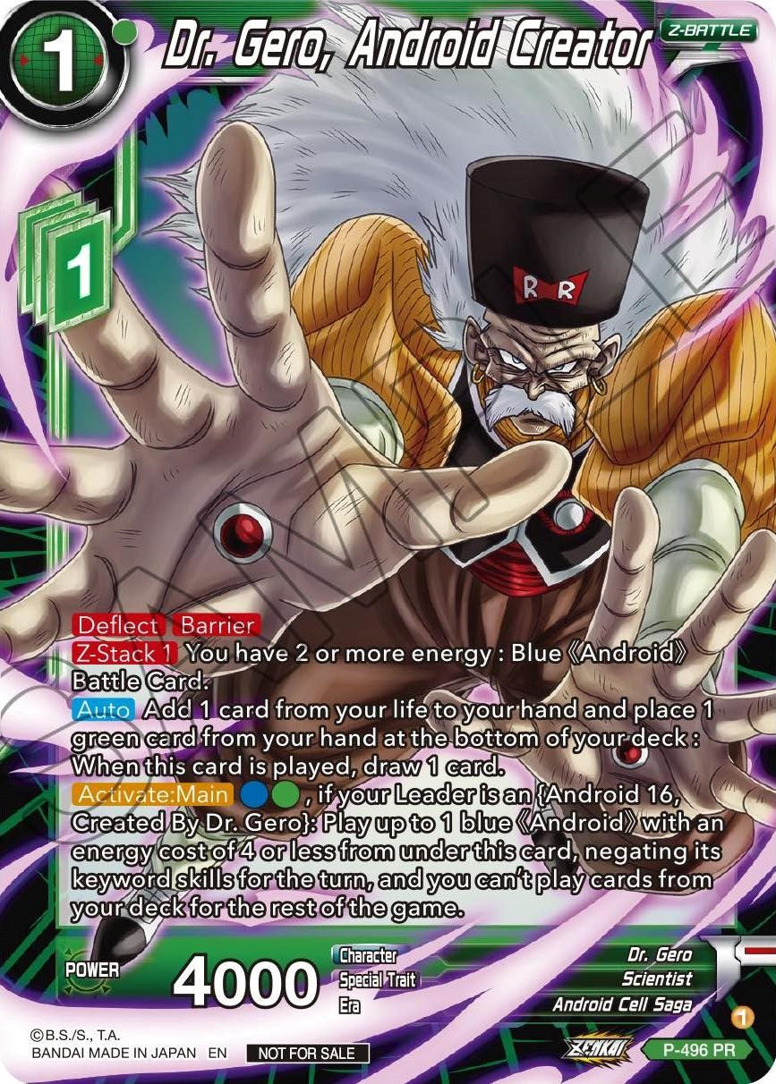 Dr. Gero, Android Creator (P-496) [Promotion Cards] | Arkham Games and Comics