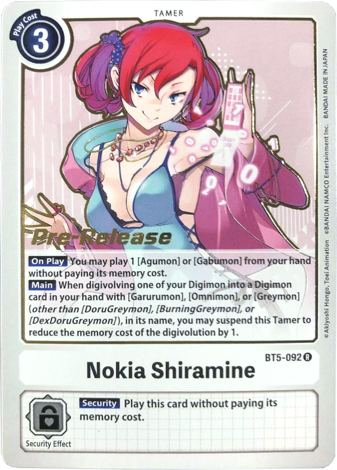 Nokia Shiramine [BT5-092] [Battle of Omni Pre-Release Promos] | Arkham Games and Comics