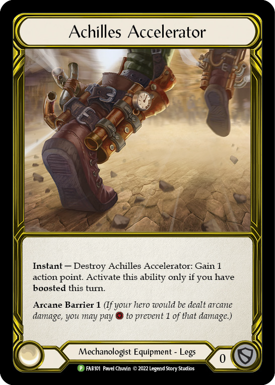 Achilles Accelerator (Golden) [FAB101] (Promo)  Cold Foil | Arkham Games and Comics