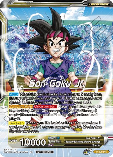 Son Goku Jr. // SS Son Goku Jr., Scion of the Lineage (P-290) [Promotion Cards] | Arkham Games and Comics