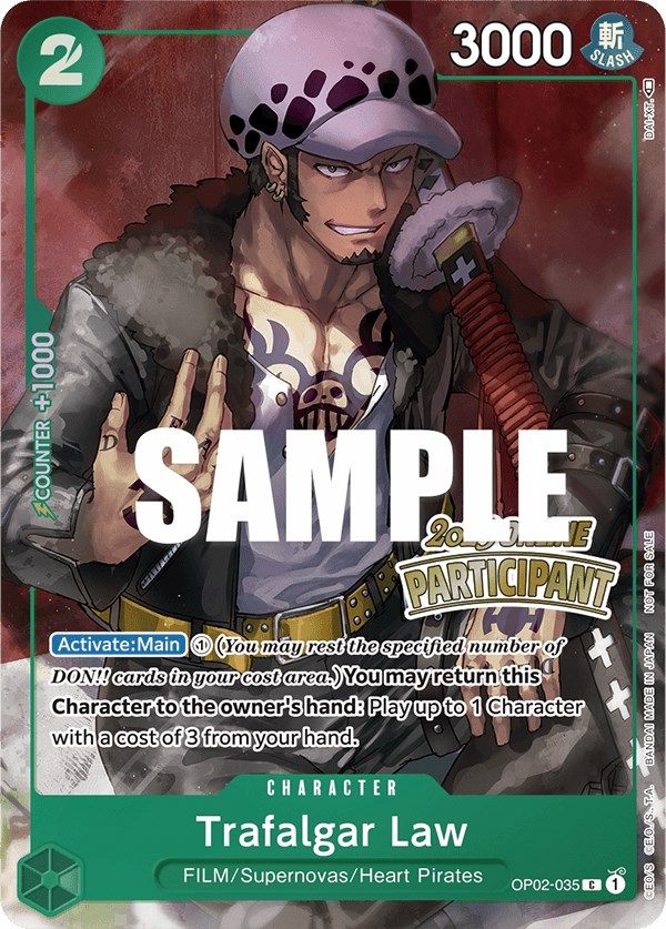 Trafalgar Law (Online Regional 2023) [Participant] [One Piece Promotion Cards] | Arkham Games and Comics