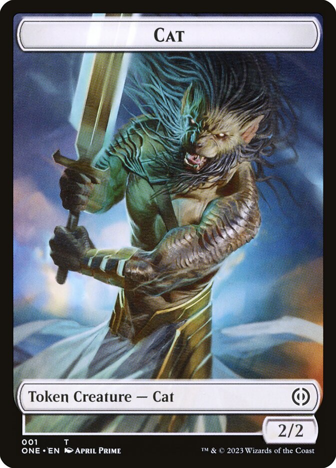 Phyrexian Goblin // Cat Double-Sided Token [Phyrexia: All Will Be One Tokens] | Arkham Games and Comics