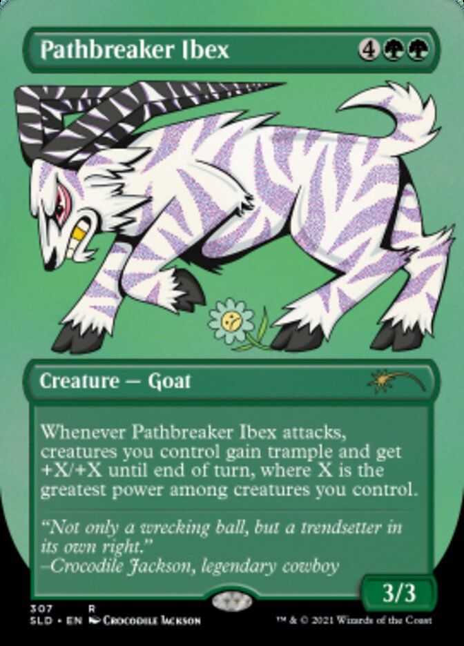 Pathbreaker Ibex (Borderless) (Foil Etched) [Secret Lair Drop Series] | Arkham Games and Comics