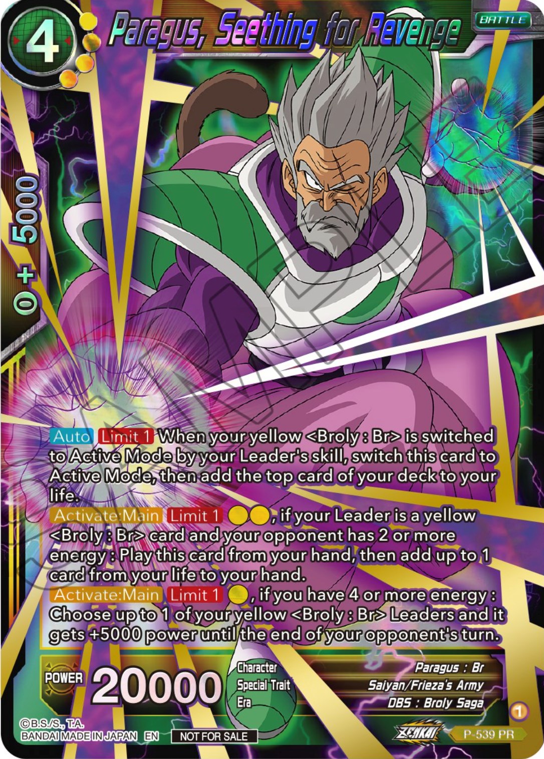 Paragus, Seething for Revenge (Championship Selection Pack 2023 Vol.2) (Gold-Stamped Shatterfoil) (P-539) [Tournament Promotion Cards] | Arkham Games and Comics