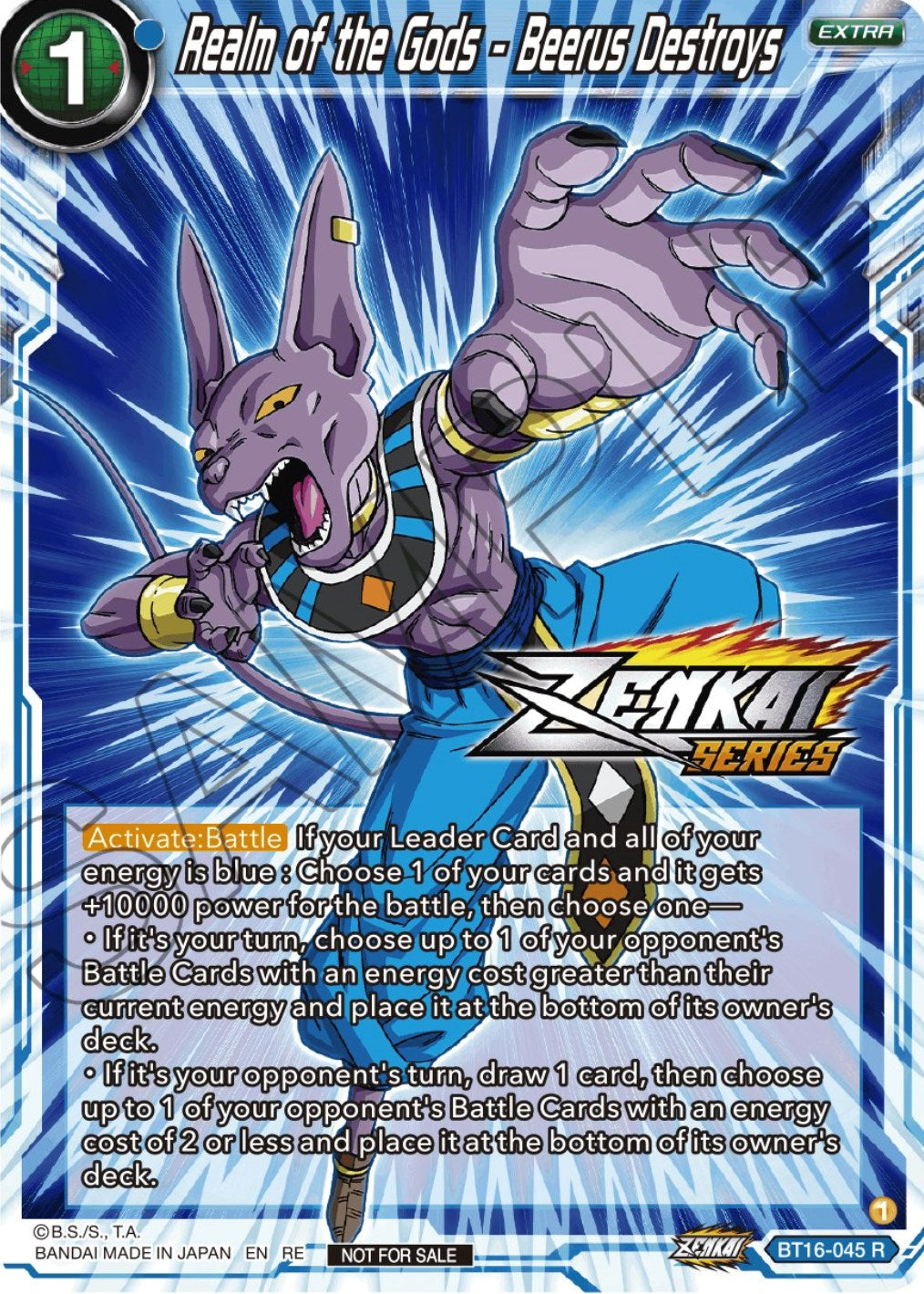 Realm of the Gods - Beerus Destroys (Event Pack 12) (BT16-045) [Tournament Promotion Cards] | Arkham Games and Comics