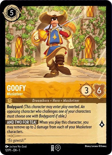 Goofy - Musketeer (12) [Promo Cards] | Arkham Games and Comics