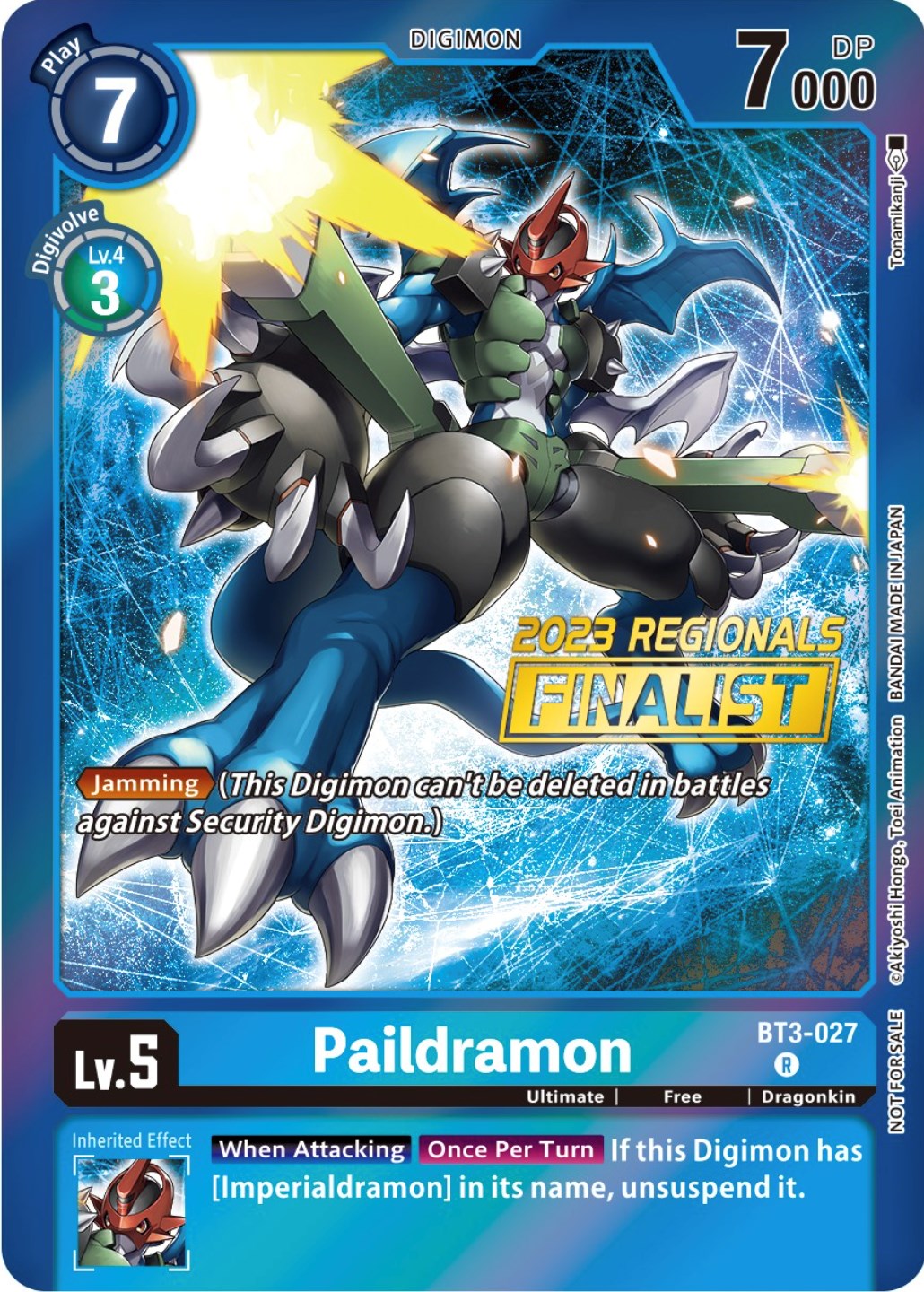 Paildramon [BT3-027] (2023 Regionals Finalist) [Release Special Booster Promos] | Arkham Games and Comics