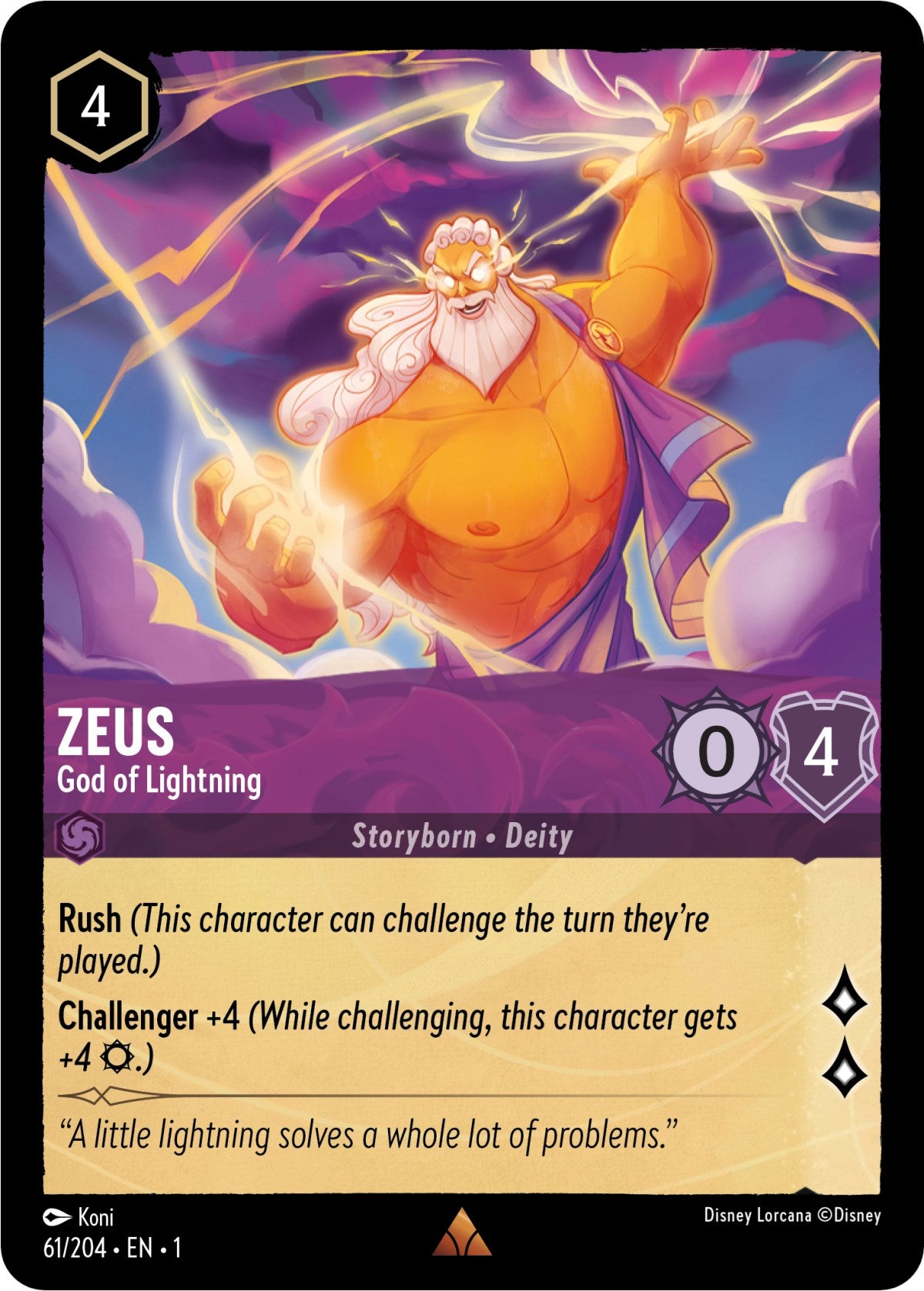 Zeus - God of Lightning (61/204) [The First Chapter] | Arkham Games and Comics