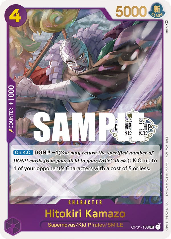 Hitokiri Kamazo (Store Championship Participation Pack) [One Piece Promotion Cards] | Arkham Games and Comics