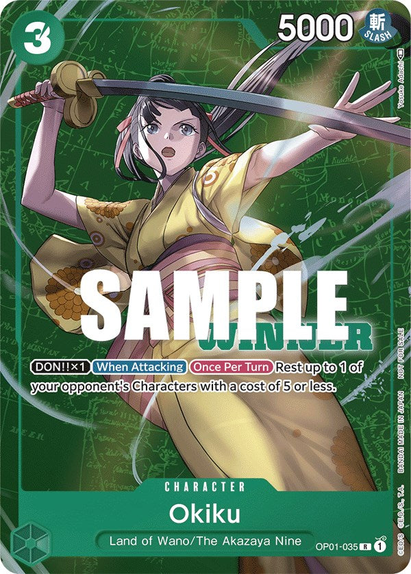 Okiku (Tournament Pack Vol. 4) [Winner] [One Piece Promotion Cards] | Arkham Games and Comics