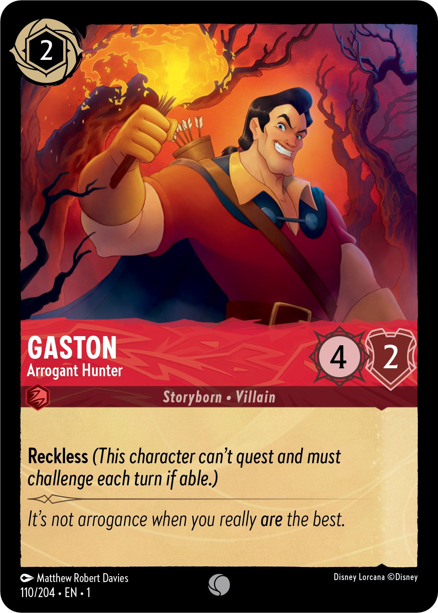 Gaston - Arrogant Hunter (110/204) [The First Chapter] | Arkham Games and Comics