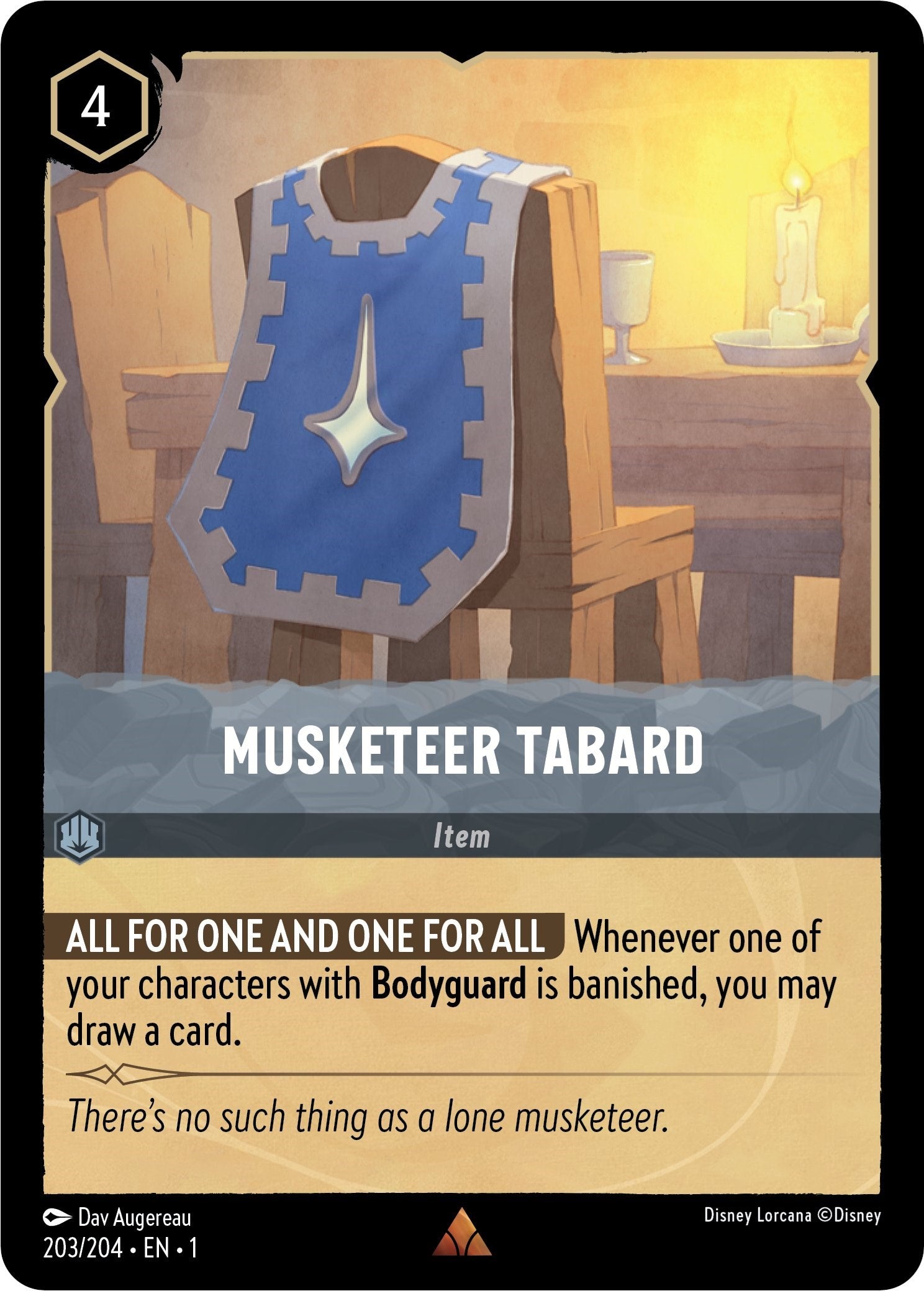 Musketeer Tabard (203/204) [The First Chapter] | Arkham Games and Comics
