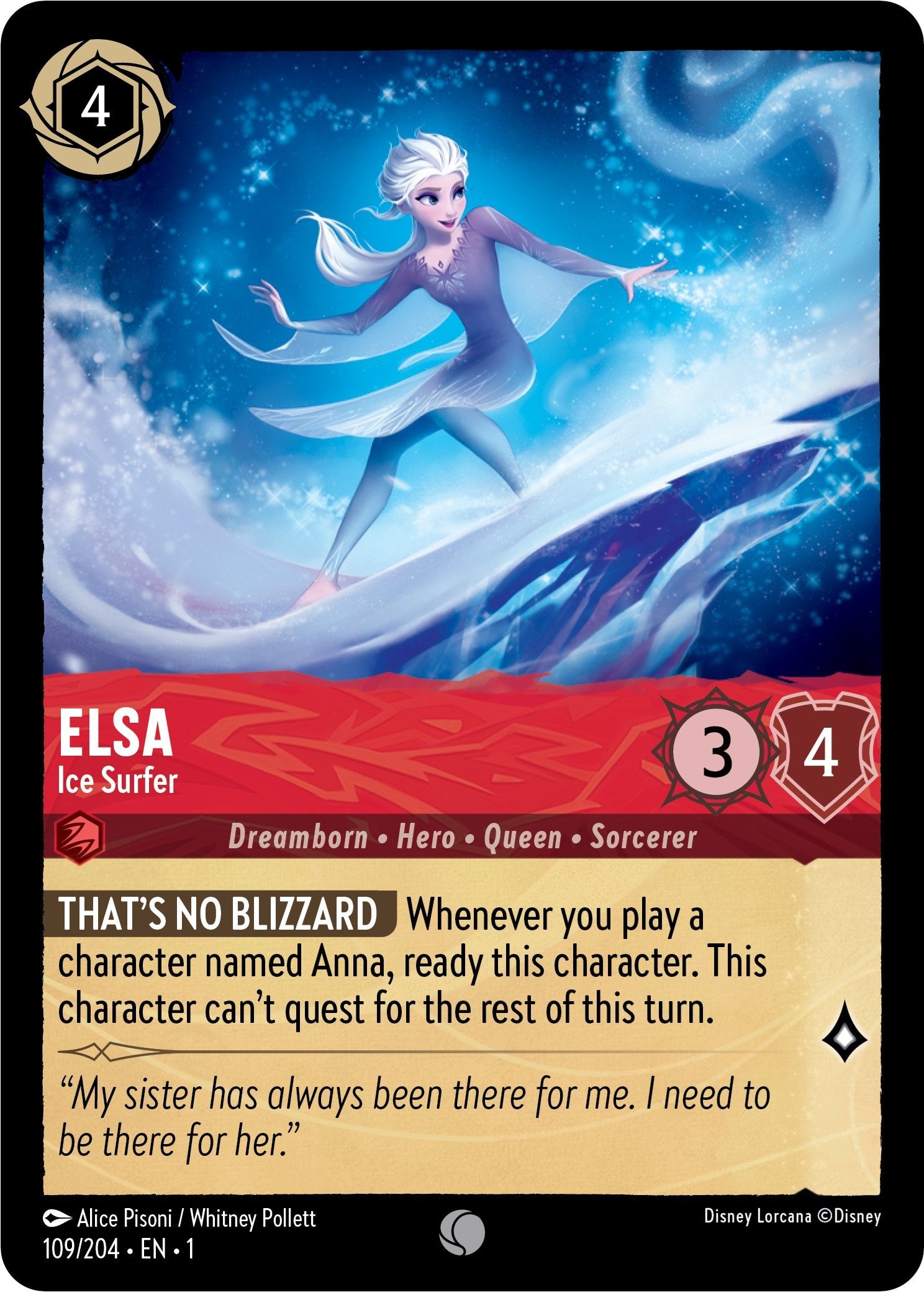 Elsa - Ice Surfer (109/204) [The First Chapter] | Arkham Games and Comics