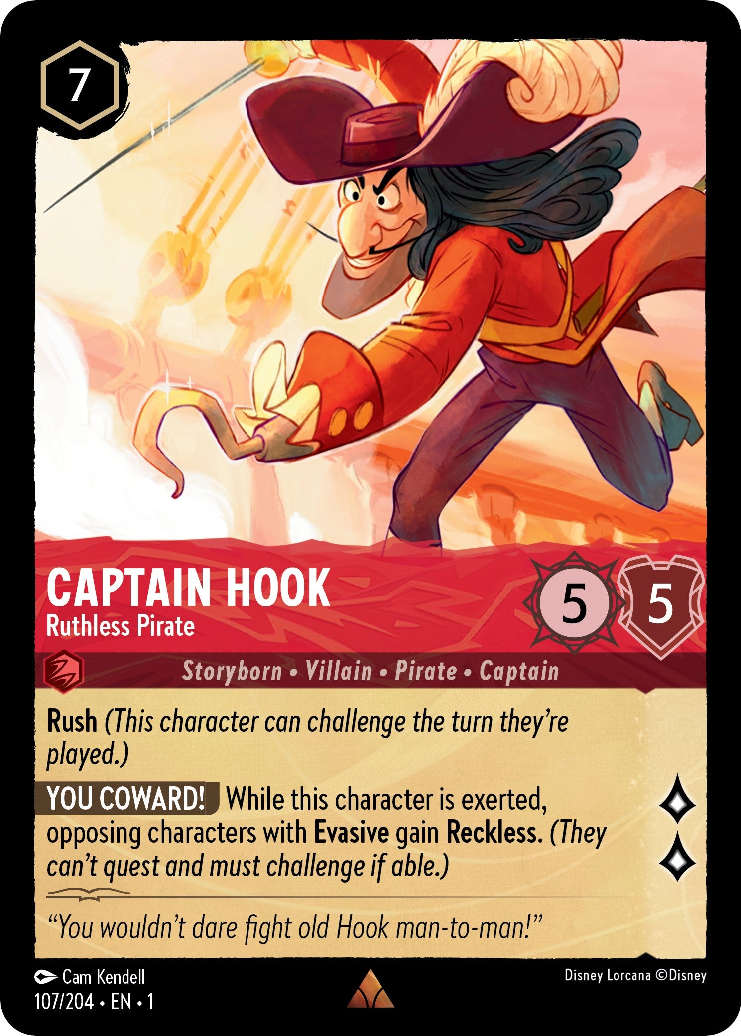 Captain Hook - Ruthless Pirate (107/204) [The First Chapter] | Arkham Games and Comics