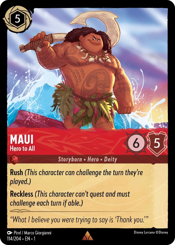 Maui - Hero to All (114/204) [The First Chapter] | Arkham Games and Comics