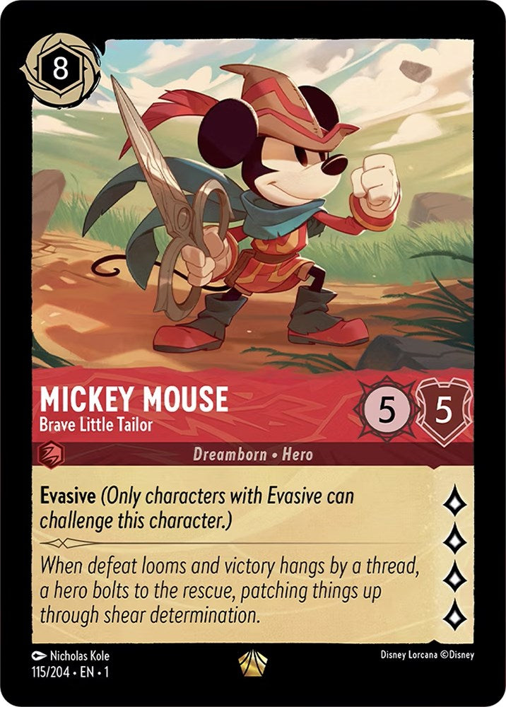 Mickey Mouse - Brave Little Tailor (115/204) [The First Chapter] | Arkham Games and Comics