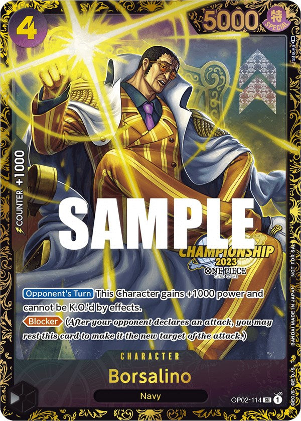 Borsalino (Championship 2023) [One Piece Promotion Cards] | Arkham Games and Comics