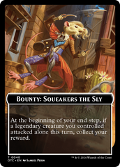 Bounty: Squeakers the Sly // Bounty Rules Double-Sided Token [Outlaws of Thunder Junction Commander Tokens] | Arkham Games and Comics