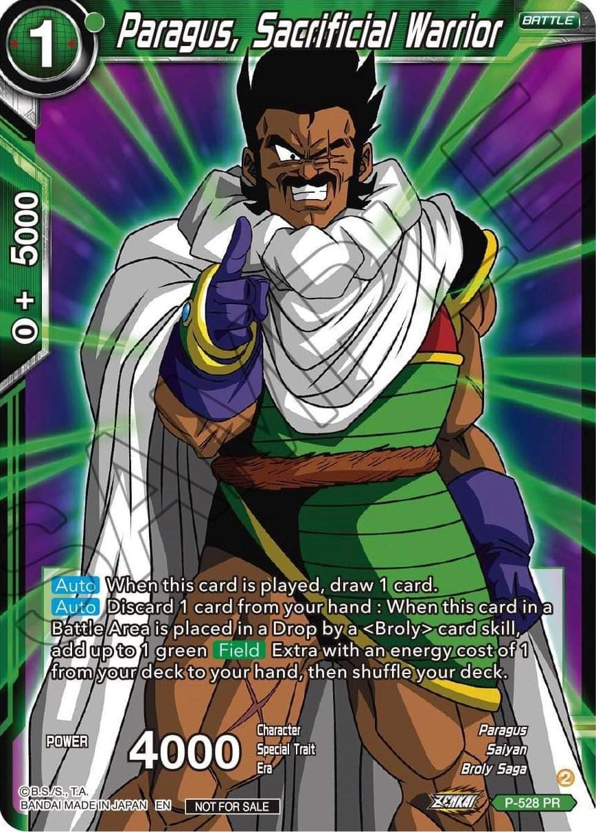 Paragus, Sacrificial Warrior (Zenkai Series Tournament Pack Vol.5) (P-528) [Tournament Promotion Cards] | Arkham Games and Comics