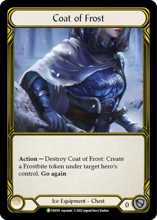 Coat of Frost (Golden) [FAB105] (Promo)  Cold Foil | Arkham Games and Comics