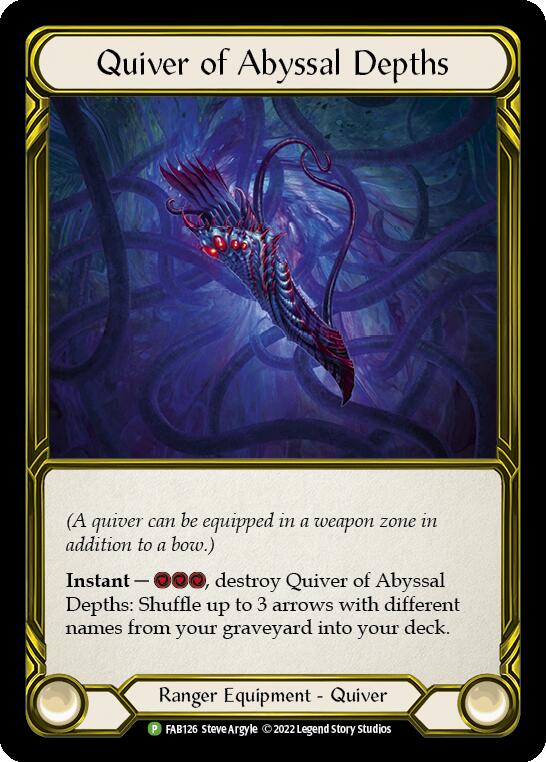 Quiver of Abyssal Depths (Golden) [FAB126] (Promo)  Cold Foil | Arkham Games and Comics