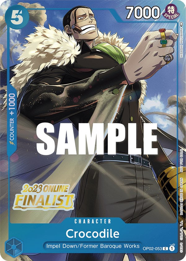 Crocodile (Online Regional 2023) [Finalist] [One Piece Promotion Cards] | Arkham Games and Comics