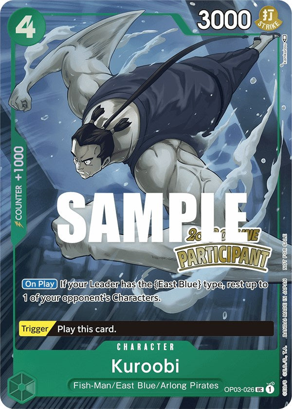 Kuroobi (Online Regional 2023) [Participant] [One Piece Promotion Cards] | Arkham Games and Comics